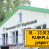 Mittwoch, 18.01.2023: Einfahrt zum TVK-Gelände wird erneuert - Parkplatz gesperrt